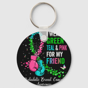 Porte-clés Je Porte Le Vert Pour Mon Ami Metastatis Cance De