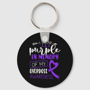 Porte-clés Je Porte Le Violet En Mémoire De Ma Soeur À L'Époq