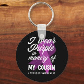 Porte-clés Je Porte Le Violet En Mémoire De Mon Cousin Overdo (Verso)