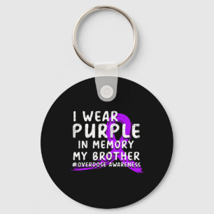 Porte-clés Je Porte Le Violet En Mémoire De Mon Frère - Surdo