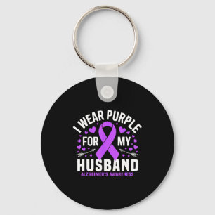 Porte-clés Je Porte Le Violet Mon Mari Démence Alzheimers Sen