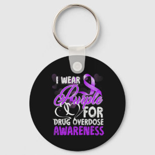 Porte-clés Je Porte Le Violet Pour La Sensibilisation À La Su