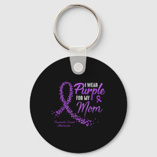 Porte-clés Je Porte Le Violet Pour Ma Mère Sensibilisation Au