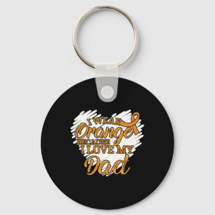 Porte-clés Je porte l'orange parce que j'aime mon père pour l
