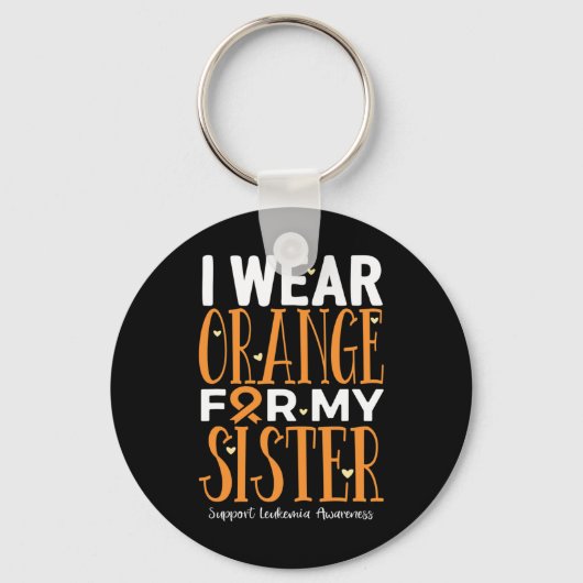 Porte-clés Je Porte L'Orange Pour Ma Soeur Sensibiliser À La  (Recto)