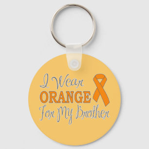 Porte-clés Je porte l'orange pour mon frère (le ruban orange
