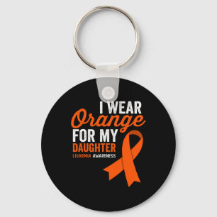 Porte-clés Je Porte Orange Pour Ma Fille Leukemia Warrior Rub