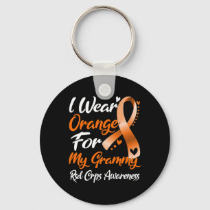 Porte-clés Je porte orange pour ma Grammy Rsd Crps Sensibilis