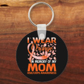 Porte-clés Je Porte Orange Pour Ma Mère RSD RCPS Sensibilisat (Recto)