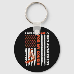 Porte-clés Je Porte Orange Pour Mon Cousin CRPS Sensibilisati