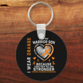 Porte-clés Je Porte Orange Pour Mon Fils Sclérose En Plaques (Recto)