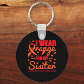 Porte-clés Je porte Orange pour Soeur Leukemia (Recto)