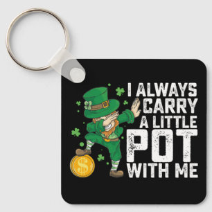 Porte-clés Je porte toujours un petit pot avec moi St Patrick