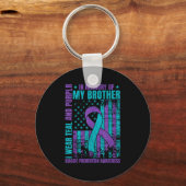 Porte-clés Je Porte Turquoise Et Violet Pour Mon Frère Suicid (Recto)