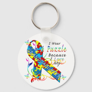 Porte-clés Je Porte Un Puzzle Parce Que J'Aime Ma Petite-Fill