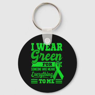Porte-clés JE PORTE VERT World Cancer Day Cadeau Green Ribbon