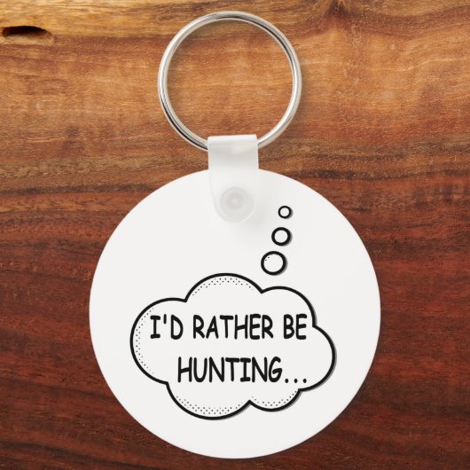 Porte-clés Je préfère chasser (Recto)