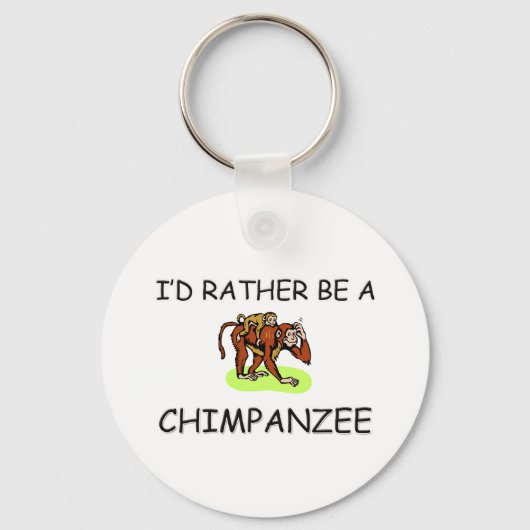 Porte-clés Je préfère être un chimpanzé (Recto)