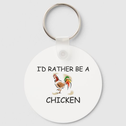 Porte-clés Je préfère être un poulet (Recto)