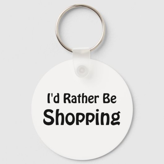 Porte-clés Je préfère faire du shopping (Recto)