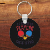 Porte-clés Je préfère jouer au tennis de table design (Recto)