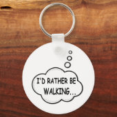 Porte-clés Je préfère marcher (Recto)