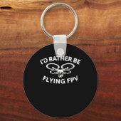 Porte-clés Je préfère piloter le drone FPV Pilote cadeau Vint (Recto)