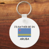 Porte-clés Je préférerais être à Aruba (Recto)