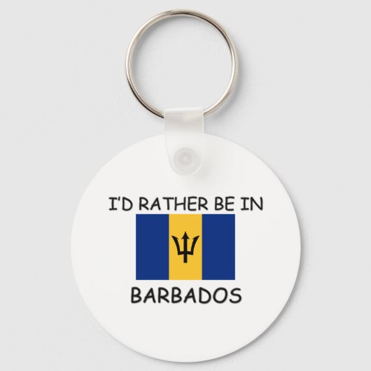 Porte-clés Je préférerais être à la Barbade (Recto)