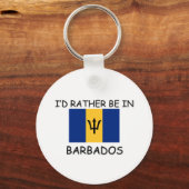 Porte-clés Je préférerais être à la Barbade (Recto)