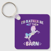 Porte-clés Je Préférerais Être À La Grange (Recto)