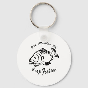 Porte-clés Je préfèrerais être à la pêche à la carpe T-shirt