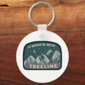 Porte-clés Je préférerais être au-dessus de Treeline (Verso)