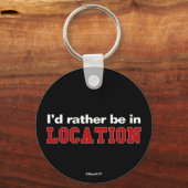 Porte-clés Je Préférerais Être Dans... (Recto)