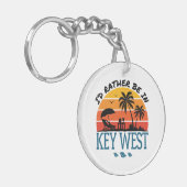 Porte-clés Je préférerais être dans Key West Florida Keys (Devant gauche)