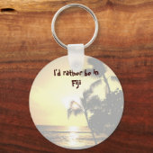 Porte-clés Je préférerais être dans une île tropicale (Recto)