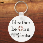 Porte-clés Je préférerais être en croisière (Recto)