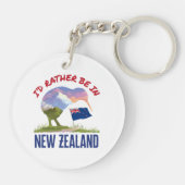Porte-clés Je préférerais être en Nouvelle-Zélande (Dos)