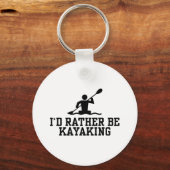 Porte-clés Je préférerais être Kayak (Recto)
