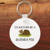 Porte-clés Je Préférerais Être Un Cochon De Guinée (Recto)