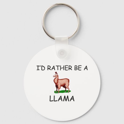 Porte-clés Je Préférerais Être Une Llama (Recto)