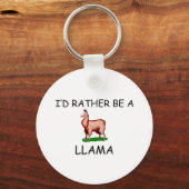 Porte-clés Je Préférerais Être Une Llama (Recto)