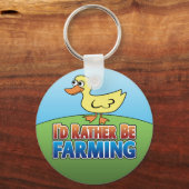 Porte-clés Je préférerais faire de l'agriculture ! canard (ag (Recto)