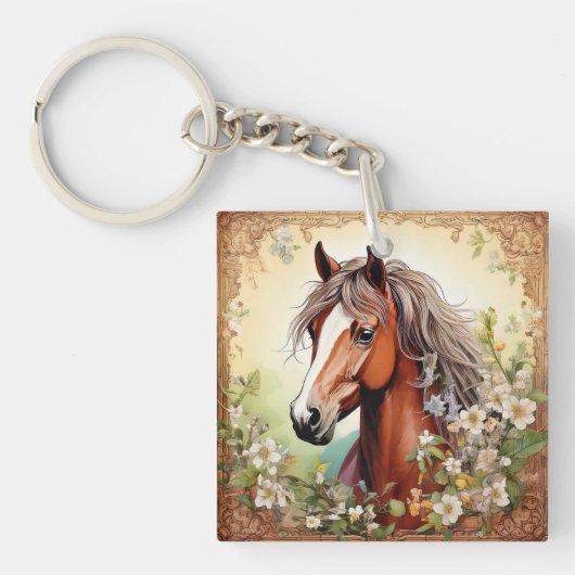 Porte-clés Je Préférerais Faire Du Cheval (Devant)