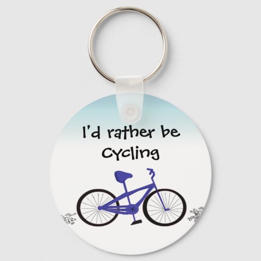 Porte-clés Je préférerais faire du vélo (Recto)