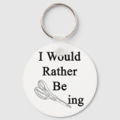 Porte-clés Je Préférerais Scisser (Recto)