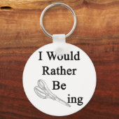 Porte-clés Je Préférerais Scisser (Recto)