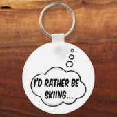 Porte-clés Je Préférerais Skier (Recto)