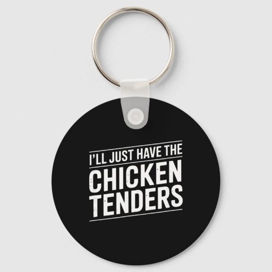 Porte-clés Je prends simplement les tenders de poulet Texte [ (Recto)