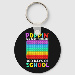 Porte-clés Je Presse Mon Chemin À Travers 100 Jours D'École J